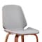 Armen Living Brinley Gray Faux Leather and Walnut Wood Dining Room Accent Chair LCBNSIWAGR - alternate 2
